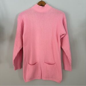 Vintage Bonwit Teller Italian Wool Blend Sweater Bubblegum Pink Size Large